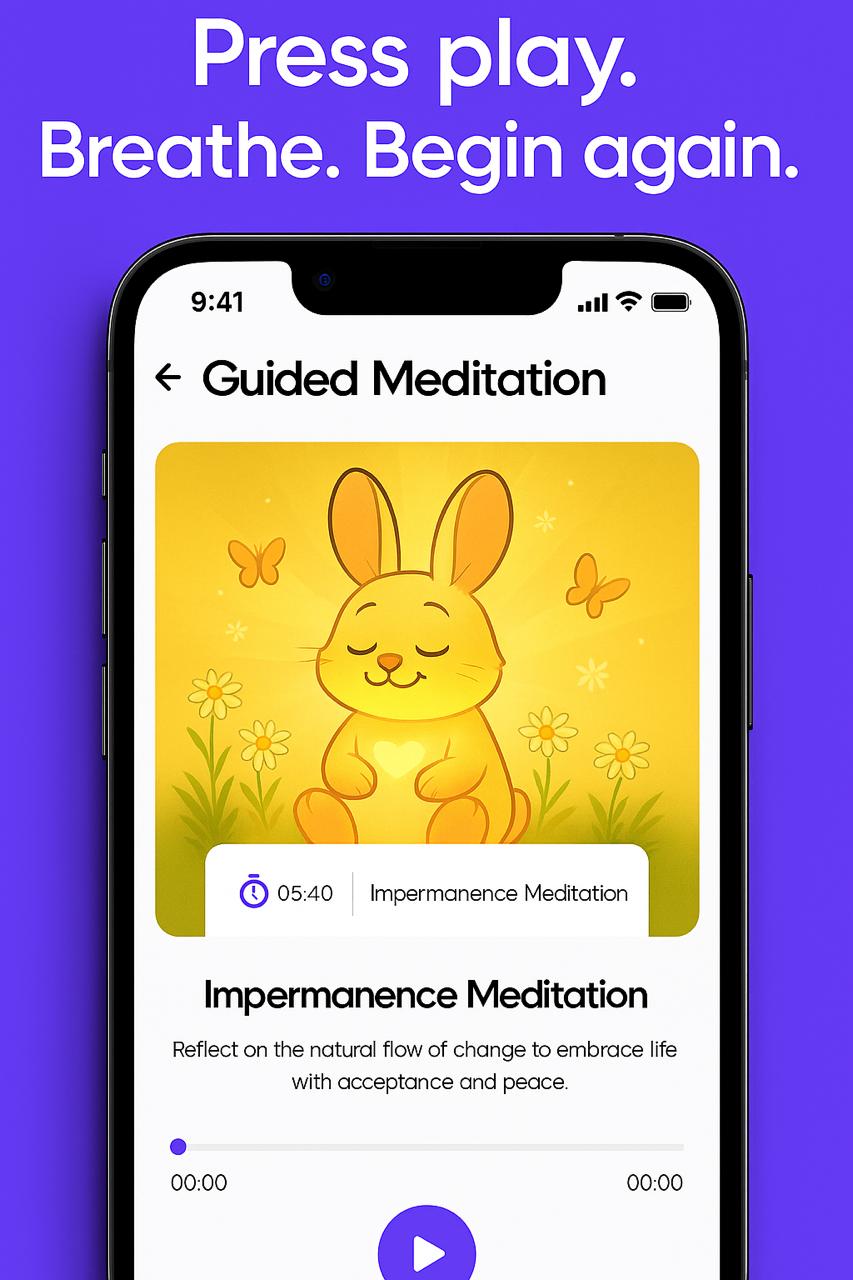 Screenshot of a guided meditation session in Mind Haven